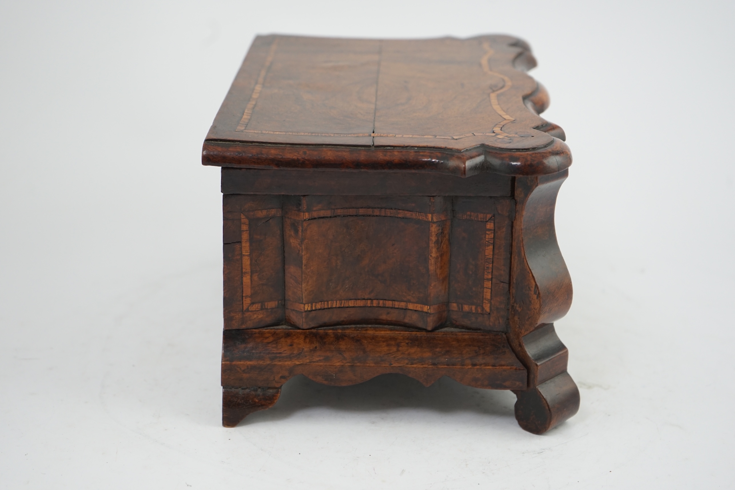 An early 18th century Dutch walnut casket